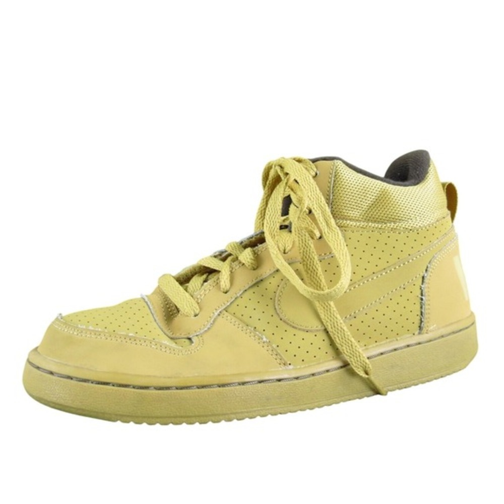 Nike Sneaker Court Borough Mid Haystack Boys Y 4 Medium Athletic Brown Synthetic